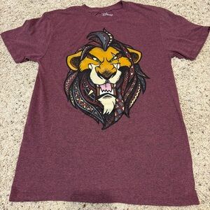 Disney Maroon Graphic Scar from Lion King T-Shirt for Men